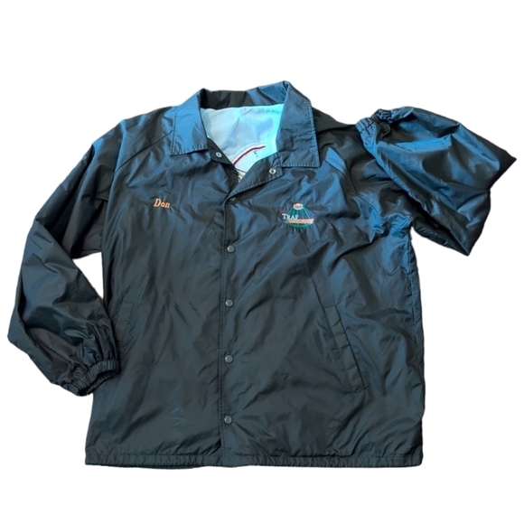 Trap Shooting gorpcore embroidered putty gray windbreaker jacket 2XL - Picture 2 of 9